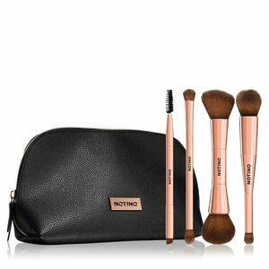 Notino Luxe Collection Double sided brush set with cosmetic bag Ecsetkészlet táskával kép