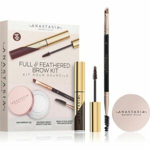 Anastasia Beverly Hills Full & Feathered Kit Dark Brown szemöldök szett 12 kép