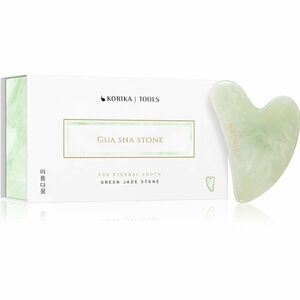 KORIKA Tools Gua Sha Green Jade Stone masszázs szegédeszköz az arcra 1 db kép