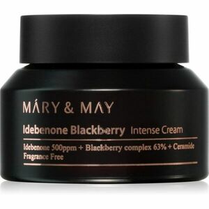 MARY & MAY Idebenone + Blackberry Complex Intensive Total Care Cream világosító hidratáló krém ránctalanító hatással 70 g kép