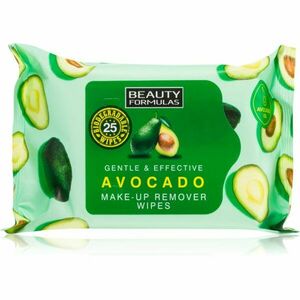 Beauty Formulas Avocado nedves törlőkendők 25 db kép