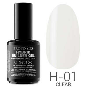 Profinails Hibrid LED/UV építő zselé 15 g H-01 Clear kép