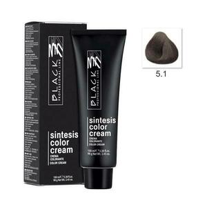 Tartós Krémhajfesték - Black Professional Line Sintesis Color Cream, árnyalat 5.1 Ash Light Brown, 100ml kép