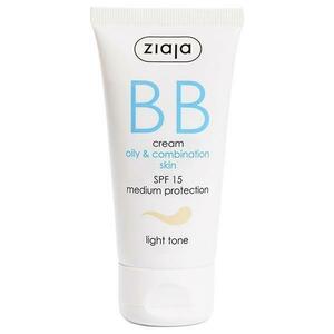 BB krém zsíros/vegyes bőrre – Ziaja BB Cream Oily & Combination Skin, SPF 15, árnyalata Light, 50 ml kép