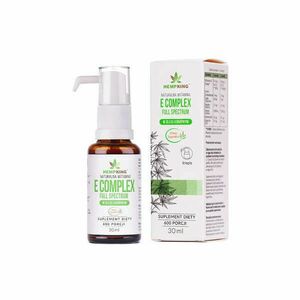 Witamina E Complex, Full Spectrum w kroplach w bio oleju konopnym - 30 ml kép