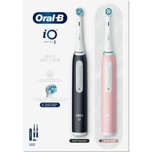 Braun Oral-B iO Series 3N Duo Elektromos fogkefe (2db) - Fekete/Rózsaszín kép