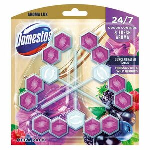 Domestos WC-frissítő Blokk Aroma Lux Hibiscus Oil & Wild berries (3x55g) kép