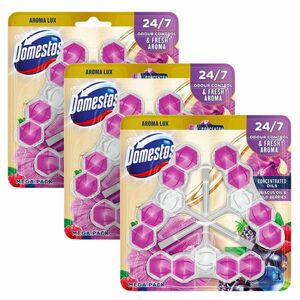 Domestos WC-frissítő Blokk Aroma Lux Hibiscus Oil & Wild berries (9x55g) kép