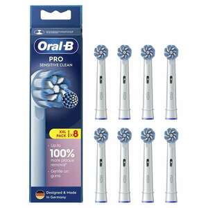 Oral-B EB60X SensitiveClean Elektromos fogkefe Pótfej - Fehér (8db) kép