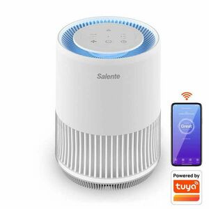 Salente MaxClean, intelligens légtisztító, WiFi Tuya SmartLife, fehér kép