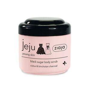 Cukor és faszén testradír - Ziaja Jeju Pink Young Skin Black Sugar Body Scrub, 200 ml kép