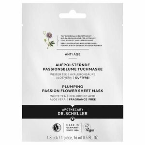 Szalvéta típusú maszk passióvirág kivonattal - Dr. Scheller Plumping Passion Flower Sheet Mask, 16 ml kép