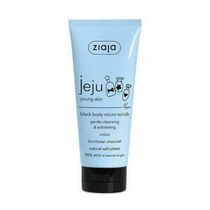 Testtisztító mikroradír - Ziaja Jeju Blue Young Skin Black Body Micro-Scrub, 200 ml kép