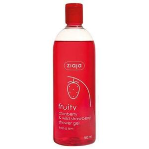 Vörösáfonya és vadeper tusfürdő - Ziaja Fruity Cranberry & Wild Strawberry Shower Gel, 500 ml kép