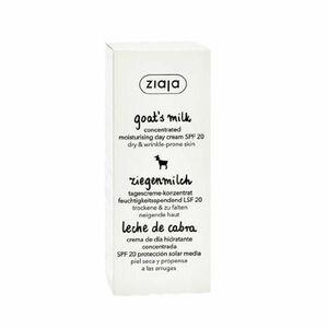 Hidratáló nappali arckrém kecsketejjel és SPF 20 faktorral - Ziaja Goat`s Milk Concentrated Moisturising Day Cream SPF 20, 50 ml kép