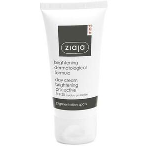 Világosító nappali krém a pigmentfoltok ellen SPF20 - Ziaja Med Brightening Protective Protective Day Cream SPF20, 50 ml kép