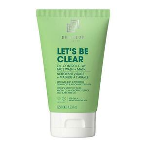 Tisztító gél és agyag maszk zsíros bőrre férfiaknak - Shakeup Cosmetics Let's Be Clear, 125 ml kép