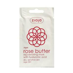 Fiatalító arcmaszk hialuronsavval és rózsavajjal 30+ - Ziaja Rose Butter Rejuvenating Face Mask, 7 ml kép