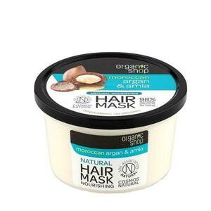 Tápláló Bio Hajmaszk - Organic Shop Nourishing Hair Mask Moroccan Argan & Amla, 250 ml kép