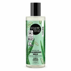 Micellás Sminklemosó Tej Minden Bőrtípusra Aloéval és Avokádóval - Organic Shop Micellar Cleansing Milk, 150 ml kép