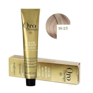 Demipermanens Hajfesték Fanola Oro Therapy Color Keratin 10.21 Hamulilás Platina Szőke, 100ml kép