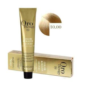 Demipermanens Hajfesték Fanola Oro Therapy Color Keratin 10.00 Intenzív Platina Szőke, 100ml kép