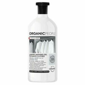 Öko Mosószer Fehér Ruhákhoz - Organic People Laundry Washing Gel with Organic Water Lily and Japanese Rice, 1000 ml kép