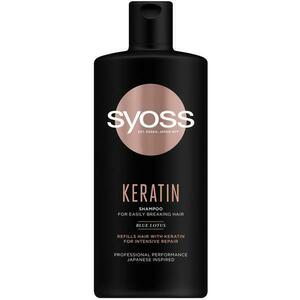 Keratinos Sampon a Törékenységre Hajlamos Hajra - Syoss Professional Performance Japanese Inspired Keratin Shampoo for Easily Breaking Hair, 440 ml kép