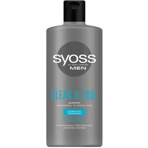 Férfi Sampon Normál, Zsírosodó Hajra - Syoss Men Professional Performance Japanese Inspired Clean & Cool Shampoo for Normal to Greasy Hair, 440 ml kép