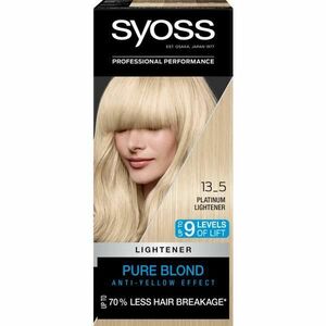 Tartós Hajszőkítő/Hajvilágosító - Syoss Professional Performance Lightener Pure Blond Anti-Yellow Effect Baseline, árnyalat 13_5 Cool Platinum Blond kép