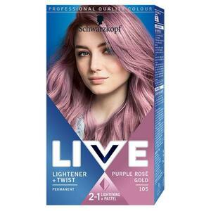 Tartós Hajfesték - Schwarzkopf Live Color Lighter + Twist Permanent 2 in 1 Lightener + Pastel, árnyalat 105 Purple Rose Gold kép