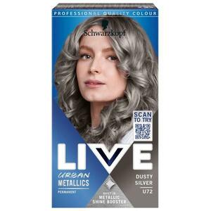 Tartós Hajfesték - Schwarzkopf Live Urban Metallics Intense Color Permanent Built-in Metallic Shine Booster, árnyalata U72 Dusty Silver kép