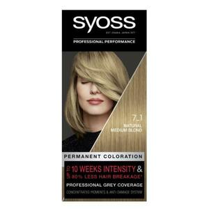 Tartós Hajfesték -Syoss Professional Performance Permanent Coloration Baseline, árnyalata 7-1 Natural Medium Blond kép