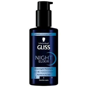 Hidratáló Szérum Normál és Száraz Hajra - Schwarzkopf Gliss Night Elixir Overnight Moisture, Gentle Care, 100 ml kép