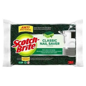 Antibakteriális Mosogatószivacs Körömvédelemmel - 3M Scotch Brite Antibacterial Classic Nail Saver Scrub Sponge, 1 db. kép