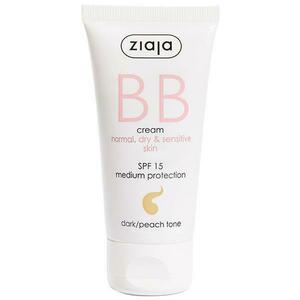 BB krém normál, száraz és érzékeny bőrre - Ziaja BB Cream Normal, Dry & Sensitive Skin, SPF 15, árnyalata Dark/ Peach, 50 ml kép