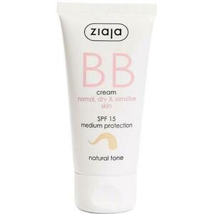 BB krém normál, száraz és érzékeny bőrre - Ziaja BB Cream Normal, Dry & Sensitive Skin, SPF 15, árnyalata Natural, 50 ml kép