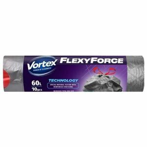 Szemeteszsákok kötözőrendszerrel - Vortex FlexyForce, 60 l, 10 db. kép