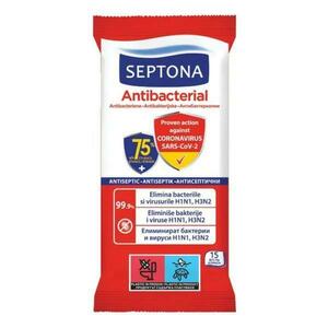 Antibakteriális Nedves Törlőkendők 75% Etanollal – Septona Antibacterial, 15 db. kép