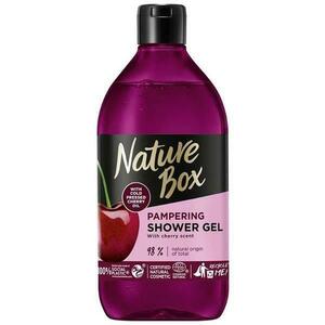 Hidegen sajtolt cseresznyemagolajos tusfürdő - Nature Box Pampering Shower Gel with Cold Pressed Cherry Oil, 385 ml kép