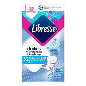 Illatos Tisztasági Betét - Libresse Dailies Fresh & Protect Regular Deo, 32 db. kép