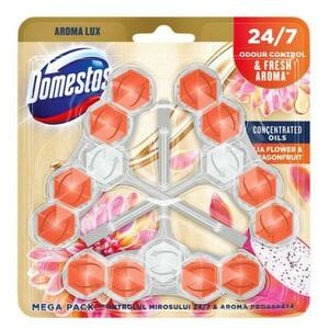 Toalett Frissítő Dália és Sárkány Gyümölcse Illattal - Domestos Aroma Lux Dhalia Flower & Dragonfruit Mega Pack, 3x 55 g kép