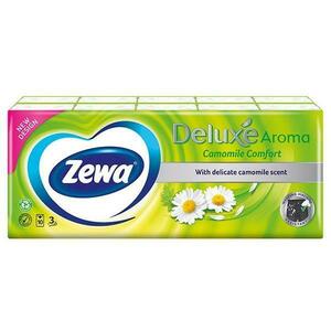 Kamilla Illatú Papírzsebkendők, 3 Rétegű - Zewa Deluxe Aroma Camomile Comfort, 10 db. kép