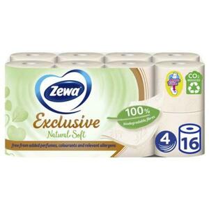 Természetes Puha Toalettpapír, 4 Rétegű - Zewa Exclusive Natural Soft, 16 tekercs kép