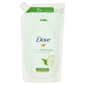 Krémes Folyékony Szappan Ubroka és Zöld Tea, Utántöltő Csomagolású - Dove Caring Hand Wash Fresh Touch Cucumber & Grean Tea Scent Refill Pack, 500 ml kép