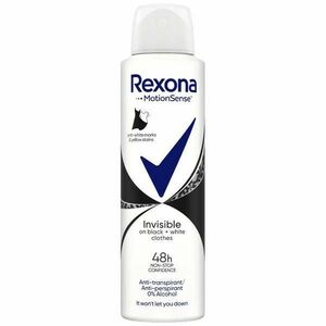 Izzadásgátló Dezodor Spray Láthatatlan, Nőknek - Rexona MotionSense Invisible Black&White 48h, 150ml kép