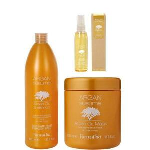 Argánolajos Hajápoló Csomag - FarmaVita Argan Sublime Argan Oil: Sampon 1000 ml, Maszk 1000 ml, Hajelixír 100 ml kép