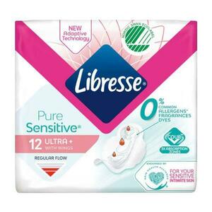 Szárnyas egészségügyi betétek – Libresse Pure Sensitive Ultra+ with Wings, 12 buc kép