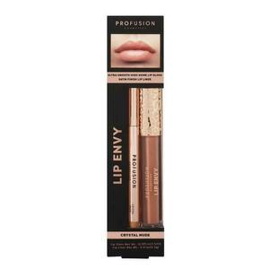 Ultra sima és fényes ajakfény és ajakceruza szaténes bevonattal - Profusion Cosmetics Lip Envy Crystal Nude, 1 csomag kép