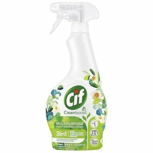 Többfelületű Spray 3 az 1-ben - Cif Cleanboost Green Tea & Eucalyptus, 500 ml kép